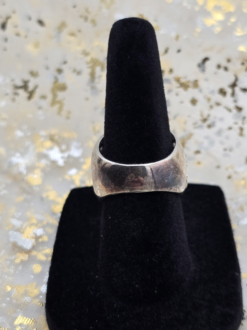 Size 6 925 Sterling and Faceted Pink and Gold Spinel Signed NOA Thailand Ring - Picture 4 of 7